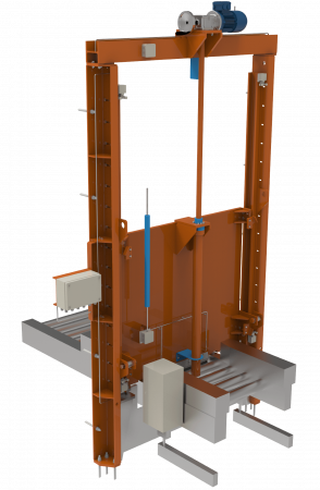 Rendering of the back of a nuclear shielding door made by Montair